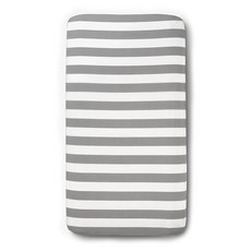 Monica + andy Baby Organic Organic Fitted Crib Sheet Grey Cabana Stripe One Size, Monica + andy Baby Organic Org