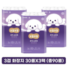아이티씨 보들보들 코지 소프트 화장지 100%천연펄프 3팩 총 90롤, 3개, 30롤, 28m