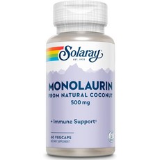 Solaray 單月桂酸酯素食膠囊 500mg, 60顆, 1罐