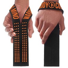 WARM BODY COLD MIND WBCM 拉力帶，加厚耐磨，輔助背部訓練，提升抓握力, WBCM 黑橘, 1個