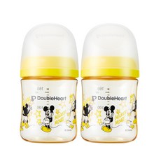 더블하트 모유실감 3세대 PPSU 디즈니 클래식 젖병 트윈팩(젖꼭지미포함), 미키, 160ml, 1세트