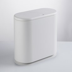 위시월드 원터치 쓰레기통 화장실 휴지통 10L, 화이트