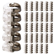 5공 루즈링 제본링 바인더링 셀프, 30개, 블랙화이트, 12mm