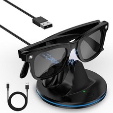 AMVR 마그네틱 2-in-1 충전 도크 레이밴 메타 웨이페어러/스카일러/헤드라이너 스마트 안경 케이스 액세서, 01 China Mainland, 01 Data cable version