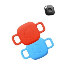 WUNIAK Life360 Mate 타일 케이스 (2024) 개 고양이 애완 동물을 위한 블루투스 트래커 부드러운 실리콘 보호 휴대용 긁힘 충격 방지 오렌지 1개+민트, 레드&블루