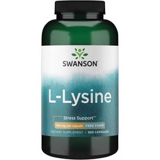 Free Form L라이신 Natural Promotng Stress 지원 계 건강 May Promote Relaxaton 500mg Each 스완슨