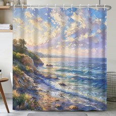 Xiazhilaio Brushstroke Art Birds Shower Curtain 71\"x74\" – Abstract Animal Minimalist Print Waterpr