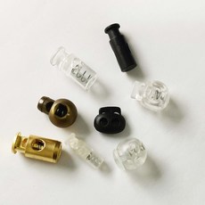 【佰昇國際 Baisheng】繩尾扣 束尾扣 豬鼻子 繩扣 束扣, 1個, #H(黑色-雙孔)-6個/包