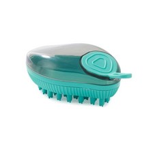 목욕 애완 동물 샴푸 브러시 비누 디스펜서 실리콘 강아지 빗 빗질, 1개