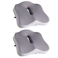 [TenTenPlus] 고밀도 메모리폼 체압분산 무중력 구름방석 1+1/바른자세 장시간 착석 허리 엉덩이 밸런스 유지/분리형 커버 세탁가능, 고밀도메모리폼 구름방석 2개