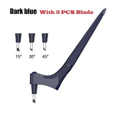 아트 절단 도구 3 머리 DIY 공예 절단 Kinfe 360 스테인레스 스틸 회전 블레이드 커터 종이 나이프 액세서리, 딥 블루, 1개