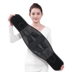 腰部支撐護腰帶 男女通用透氣舒適, 黑色, 1個