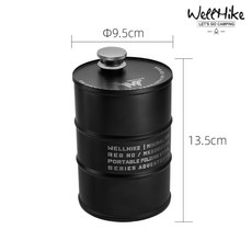 Wellhike 油桶造型酒壺, 黑色--750m, 1個