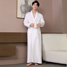 加長夾棉情侶浴袍 鼕保暖 純棉吸水 男女通用