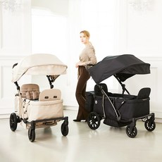 TAVO 웨건MT2 유모차형 유아웨건 원액션 원터치 슬림폴딩 접이식, 웨건MT2 베이지+4종사은품