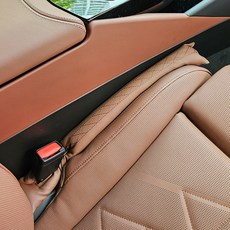 레이덴 BMW호환 5시리즈 G60 자동차 틈새쿠션 차량용 가죽 사이드쿠션, 1개, 코퍼 브라운