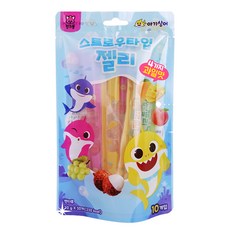 핑크퐁 아기상어 스트로우타입 젤리 4가지 과일맛, 200g, 1개