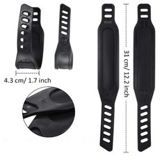 飛輪車專用磁控有氧健身車腳踏板競賽動感單車登山車腳踏配件 1/2牙 9/16牙, 一對修補腳踏帶, 黑色