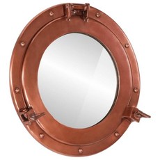 Treasure Art Porthole 거울 벽걸이 38.1cm(15인치) 구리 앤티크, Treasure Art Porthole 거울 벽걸이 3