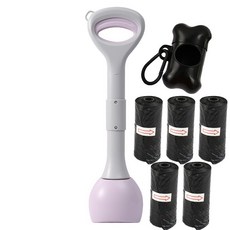 【台灣熱銷Top1】 【摺疊狗狗拾便器】外出遛狗不髒手 撿便器狗屎夾子家用 便攜鏟屎神器 衛生設計 禮物推薦 寵物清潔, 48CM魅力紫（套餐二）, 1個