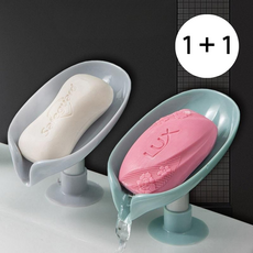 물빠짐 기울여진 비누 받침대 다용도 흡착판, 1개, 블루 1p+그레이 1p