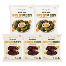 떡미당 제로당 현미쑥 인절미 찹쌀떡 무설탕 개별포장, 1개, 2kg