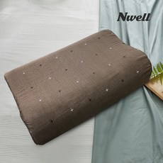느웰 천연라텍스 굴곡형 슬림베개(디자인), 아인브라운, 1개