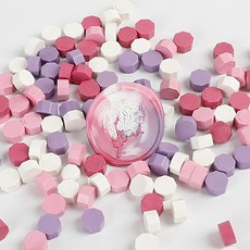 실링왁스 비즈 씰링 100알 팔각 대용량 세트, 1개, 2. 꽃잎