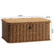 틈새 라탄바구니 등나무 수납바구니 사각라탄바구니 보관함, 1개, AA. 진한 커피색 36x3x6cm