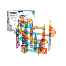 磁力片軌道積木玩具 兒童益智玩具 磁性積木 創意拼裝玩具, 磁性積木98片裝, 1個