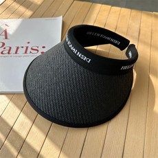 모자 라탄 자외선 차단 블랙 밀짚