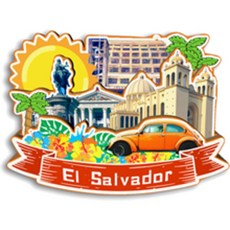 냉장고 자석 기념품 산 살바도르 엘살바도르 여행 선물 수제 장식 스티커 홈 인테리어, El Salvador1