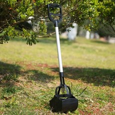 강아지 배변집게 개똥삽 산책휴대용 배변 산책용 두꺼운 똥집게 알루미늄 가방 + 60개 대형, 1개, E. +000+