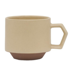 칩스 일본 핸드메이드 미노야키 도자기 쌓는 스택 머그컵 280ml, 1개, 탠 Tan