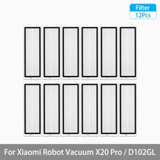 샤오미 로봇 진공청소기 X20 Pro / D102GL 부품 액세서리 메인 브러시 사이드 헤파 필터 천 먼지 봉투 교, 10 12F