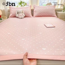 居寶娜 A 類抗菌涼感軟席三件套, 粉色波點【a類抗菌涼感冰緞絲軟席】可裸睡,90*200cm【單軟席】可機洗