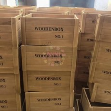 實木復古長方形收納箱 木框陳列箱 超市道具 結婚裝飾 手工打磨防潮 多尺寸可選, A款綠色,中號31x21x16, 1個