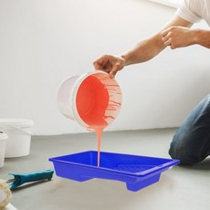 벽 페인팅을위한 1pc 플라스틱 페인트 롤러 트레이 색상 혼합 보관 홀더 28.5x15x5cm 경량 내구성 페인팅