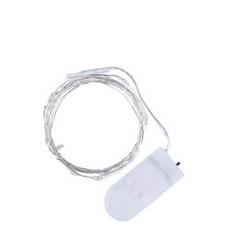 四月科技能源 20LED銅線燈 鈕扣電池燈 草坪燈 花園燈 聖誕燈, 1個, 彩, 彩