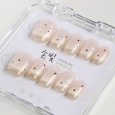 잇템샵 손빛 수제 네일 팁 셀프 네일 아트 당신만을 위한 네일디자인, 1개, 도티,s사이즈