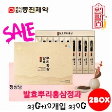 동진제약 6년근 발효뿌리홍삼 농축액을 함유한 고려홍삼정과+쇼핑백, 2개, 230g