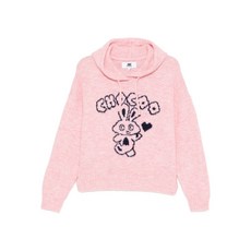 초콜릿 그래픽 프린트 후디