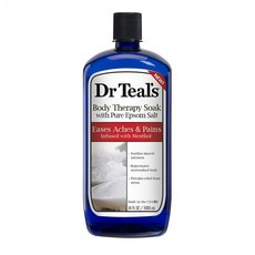 Dr Teal's 닥터틸즈 멘톨 퓨어 엡섬 솔트 입욕제 34oz(1L) 3팩, 1L