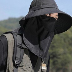 얼굴 커버 자외선 차단 햇빛 등산 농사 낚시 마스크 챙, 1개, GT 블랙