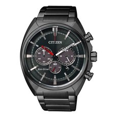 CITIZEN星辰 光動能極速賽車計時錶-IP黑 CA4285-50H, 黑色, 1個
