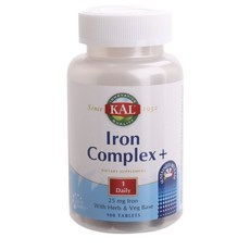 KAL 複合鐵+ 25mg 片劑, 1個, 100入