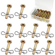 Goodffy 전단 핀 및 코터 10팩 업그레이드된 738-04124A 714-04040 제설기용 교체용 키트 생도 트로이 빌트 MTD와 호환 가능, Goodffy 전단 핀 및 코터 10팩, 업그레이드된