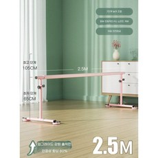 1인용발레바 댄스 무용바 스트레칭 필라테스 봉 높이조절 연습, A. 2.5m 업그레이드 이중 흡입컵