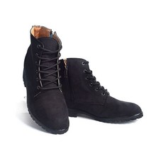 키높이굽 7cm 레이스업 워커 부츠 캐주얼 겨울 데일리 jeo4+1fTr