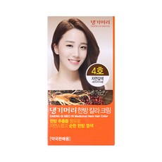 댕기머리 한방칼라크림 4호 자연갈색 새치머리용, 2개